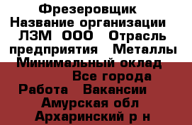 Фрезеровщик › Название организации ­ ЛЗМ, ООО › Отрасль предприятия ­ Металлы › Минимальный оклад ­ 35 000 - Все города Работа » Вакансии   . Амурская обл.,Архаринский р-н